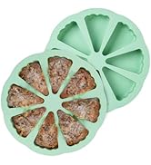 QELEG Silicone Scone Pan, 2 Pack Nonstick Triangle Cake Pan Baking Mold for Pizza Slices, Brownie...