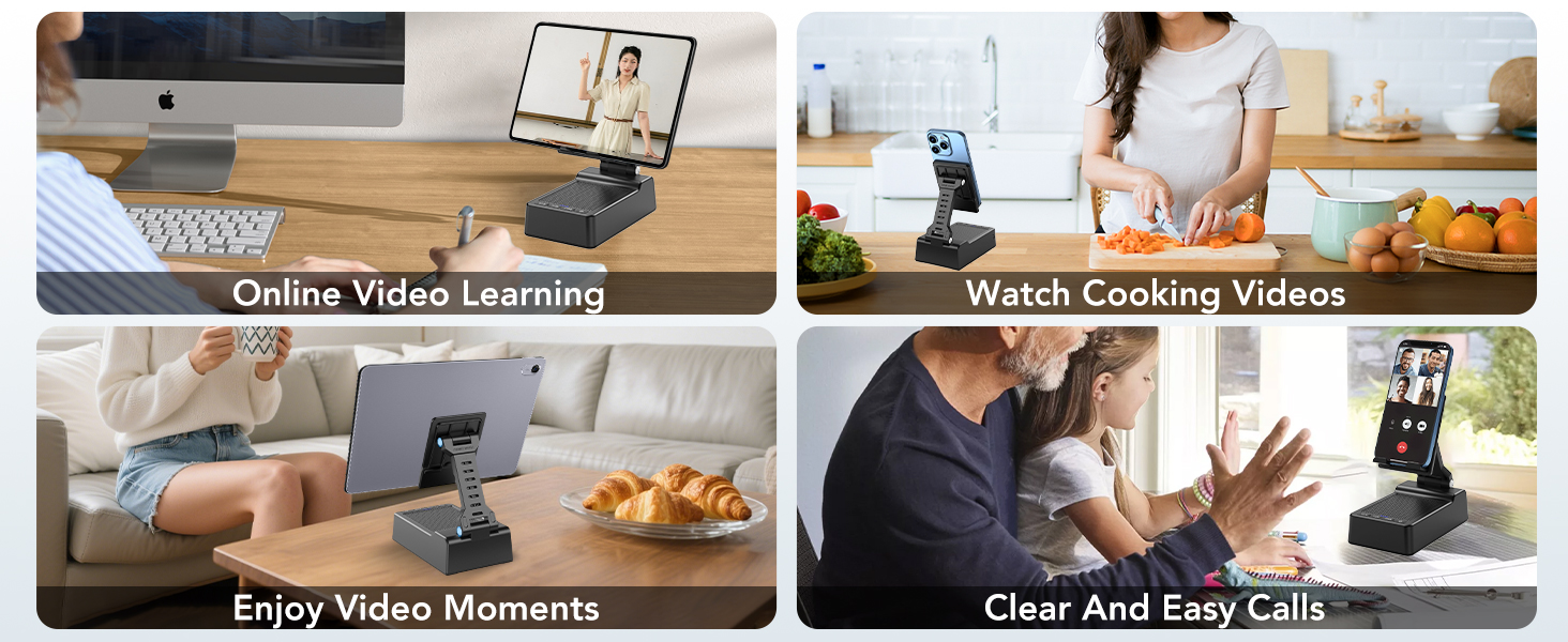 Phone Stand with Wireless Bluetooth Speaker