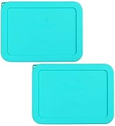 Sophico 3 Cup Rectangle Silicone Storage Cover Lids Replacement for Pyrex 7210-PC Glass Bowls, Co...