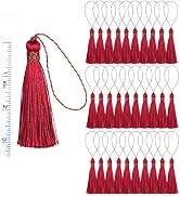 Fenghuangwu 30 Pieces Handmade Sewing Tassels for Crafts 5.7inch Silky Soft Tassels with 2.6inch ...