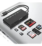 USB C SD Card Reader, Type-C 5Gbps High Speed to SD/TF/CF/XD/MS Memory Card Reader, Supports SDXC...