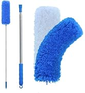 BOOMJOY Microfiber Duster with Extension Pole, 100" Long Handle Duster, Bendable Head, Duster for...