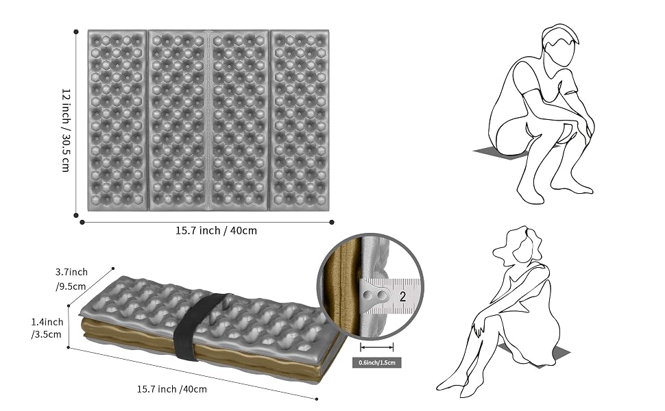 Foldable Z Stadium Seat Cushion