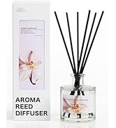 BITSOTA Reed Diffuser Set, Vanilla & Sandalwood 3.52 oz (100ml) Scented Diffuser with Sticks Home...