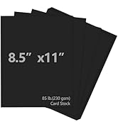Joyberg Black Cardstock 8.5 x 11, 230gsm Cover Cardstock Paper, 85 Lb Heavy Card Stock for Printe...