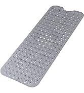 Large Non Slip Bathtub Mat, Extra Long Bath Mat for Tub, 40 x 16 Inch, Machine Washable Shower Ma...