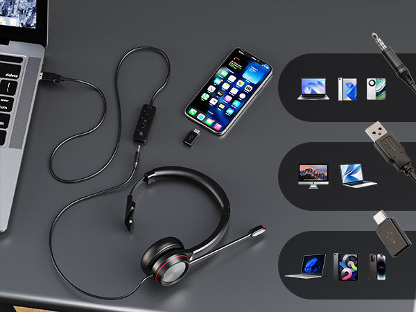 wired office headset