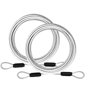 VIVBOO 1/8inch Stainless Steel Security Cable 4/6/10/15FT Luggage Lock Safety Cable Wire Flexible...