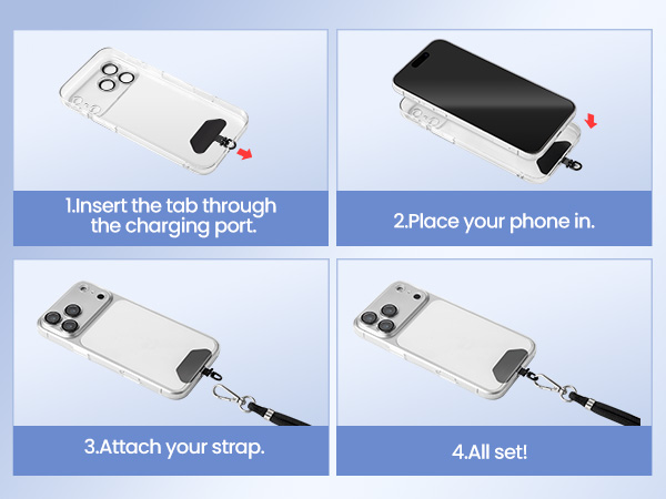 phone lanyard tab