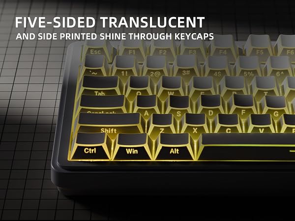 shine through keycaps