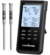 ThermoMaven Sub-1G Wireless Meat Thermometer, No App Needed, 2 Probes | 3000FT Long Range, Digita...