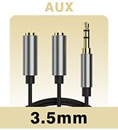 DigitConvert Headphone Splitter,3.5mm Extension Cable Audio Stereo Y Splitter (Hi-Fi Sound)