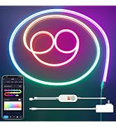 GLPE Neon Rope Lights,10FT 252 LEDs Smart Neon Lights,TuYa APP Control and Music Sync,RGBIC Backl...