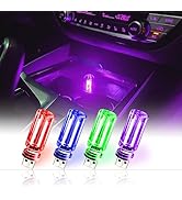 4PCS USB Light,LEDMini Multi-Color Touch-Sensitive Car Night Lights AdjustableBrightness for Car ...