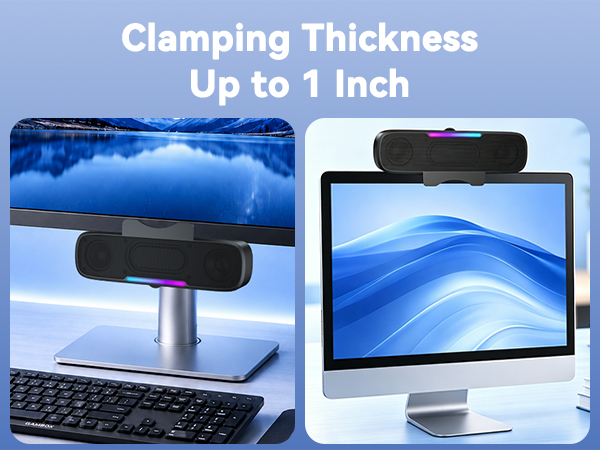 Fits screens up to 1 inch thick