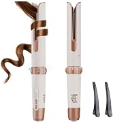 Upgraded Automatic Curling Iron, Quico 15s Fast Heating Salon-Waves Rotating Curling Iron with Io...
