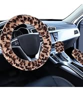 Accmor Fuzzy Car Steering Wheel Cover, Universal Fit Fur Auto Wheel Cover & Handbrake Cover & Gea...