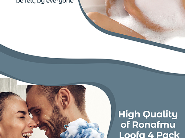 High Quality of Rnoafmu Shower Pouf suitable for men.women,kids,boys,girls