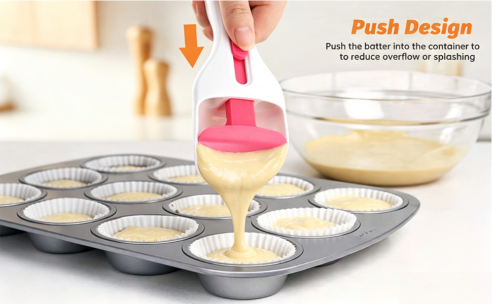 Pancake Waffl Mix Dispenser with Squeeze Handle