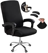 DVLOL Office Chair Cover,Removable Desk Chair Cover with Zipper,Stretch Anti-dust Universal Rotat...