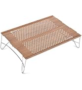iClimb Mini Solo Folding Table Ultralight Compact for Backpacking Camping Hiking Beach Picnic (Na...