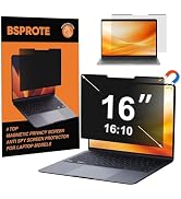 BSPROTE Magnetic Laptop Privacy Screen 16 Inch 16:10 Display- Removable Anti-Glare Blue Light Fil...