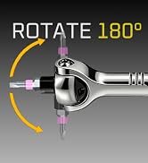 60-Tooth 180° Ratchet Screwdriver Set, 40-in-1 Magnetic Tool Kit with 28 S2 Bits 9 CR-V Sockets, ...