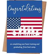 gerdiny Boot Camp Graduation Card, Military Basic Training Congrats Card for Him Her, New Soldier...