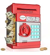 DoubleCare Electronic Piggy Bank for Kids, Money Bank with Password Cute Mini ATM Piggy Bank Coin...