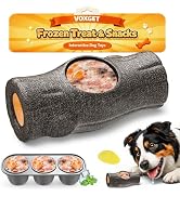 VOXGET Interactive Dog Treat Toy for Aggressive Chewers, Indestructible Enrichment Chew Toy for P...