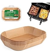 SIUDANGKA Air Fryer Liners Disposable, 100 pcs Rectangle Air Fryer Parchment Paper Sheets Air Fry...