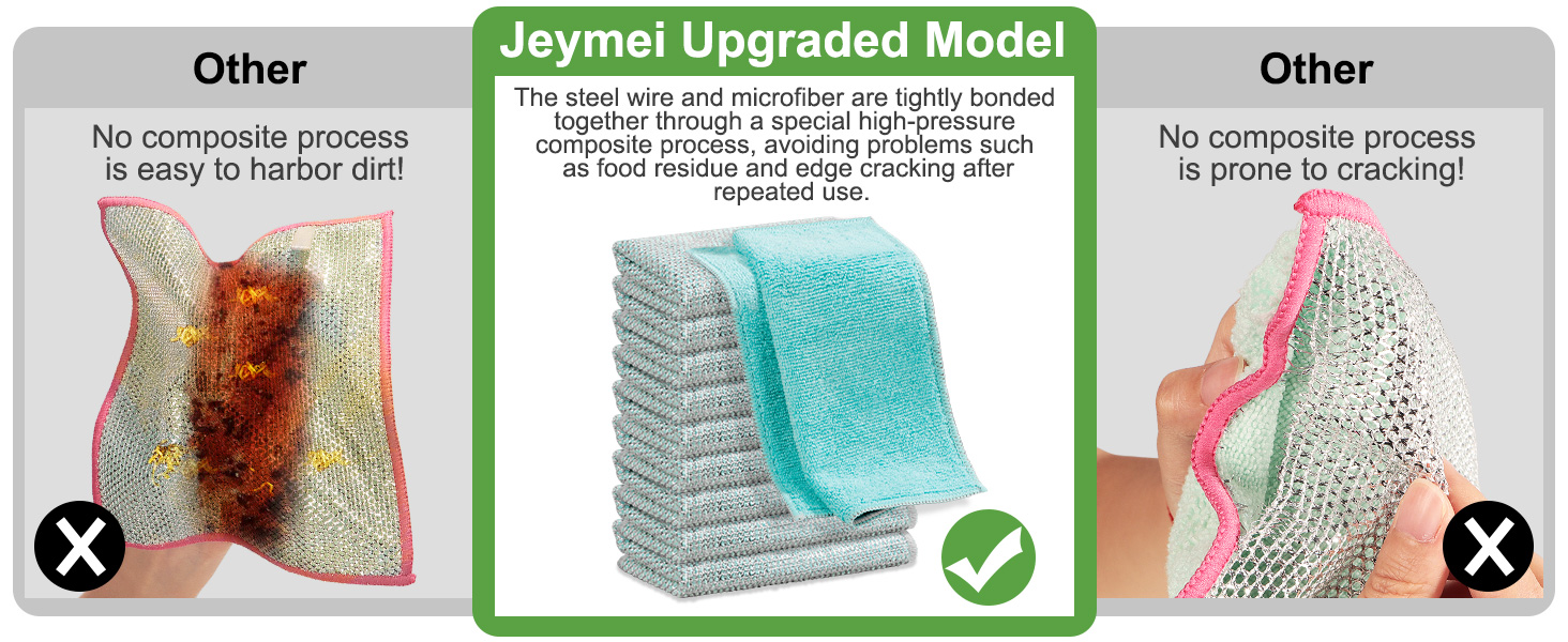 Dual-Sided Kitchen Cleaning Cloth with Mesh