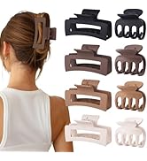 SMKSL Medium Hair Clips for Women 8 Pcs Small Claw Clips for Thin and Thick Hair 2 Styles Hair Cl...