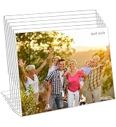 Bolidery 4x6 Acrylic Picture Frames, Set Of 6 Clear Acrylic Frameless Gift for Desktop Display, S...
