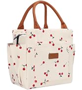 Joymee Lunch Bag Women Insulated Lunch Box Cute Corduroy Reusable Leakproof Large Capacity Lunch ...