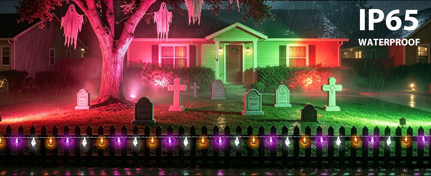 battery operated halloween lights outdoor decorations