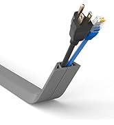 Delamu 4 Ft Floor Cord Cover, Extension Cord Floor Cover Strip, Floor Cord Hider, Used for Organi...