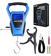 RUNCL Waterproof Fishing Scale with Lip Gripper, Electric Fish Scale with 40 Inch Ruler, LB/OZ/KG...