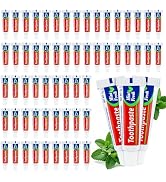 100 Tubes Bulk Travel Size Mini Toothpaste, 0.176oz Disposable Mint Flavor Pocket Teeth Paste Sma...