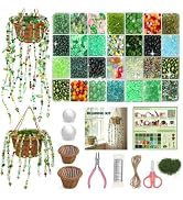 GarfxG Green Glass Beaded Kit with Making Tools, Manual for Jewelry Making Beaded and DIY Crafts