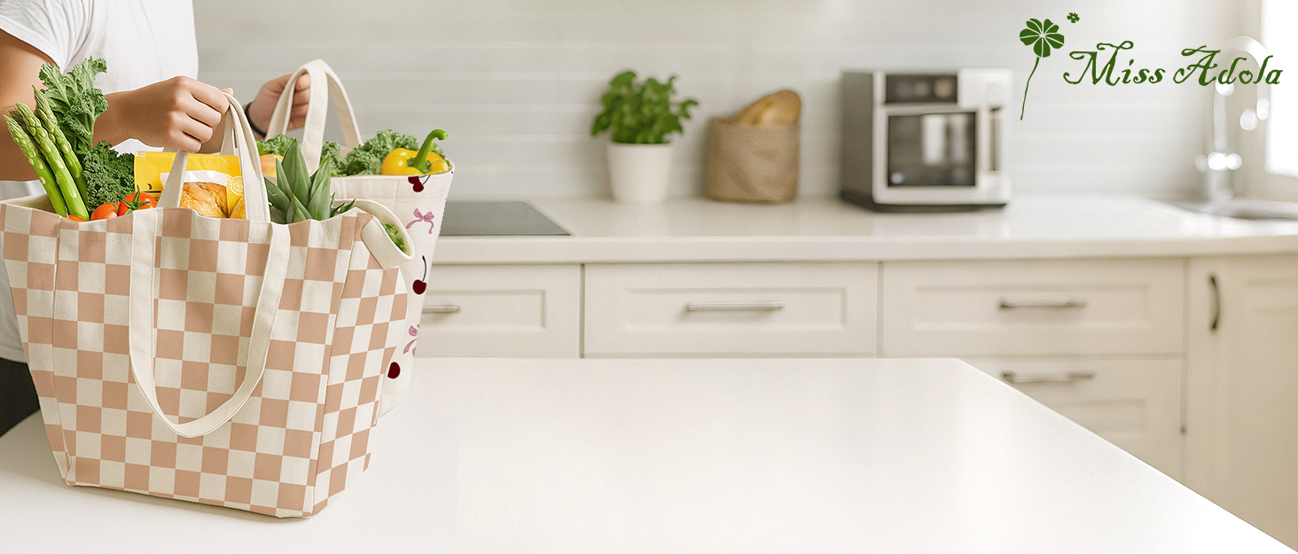 Extra Large Cute Canvas Grocery Bag