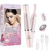 VG VOGCREST Women's Eyebrow Trimmer & Facial Hair Remover, 2 in 1, Double Rotating Blades, Safe, ...