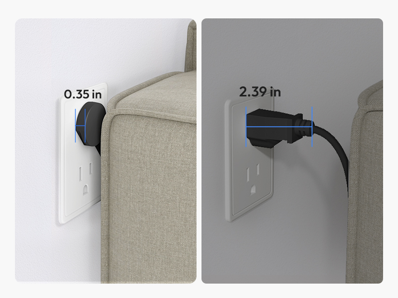 flat plug power strip 22