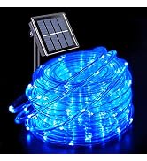 JMEXSUSS 200 LED Solar Rope Lights,66ft 8 Modes Solar Rope Lights Outdoor Waterproof LED Solar Po...