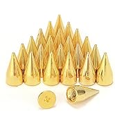 Weebee 100 Sets 13MM Metal Bullet Cone Spikes Studs Metal Screw Back Studs Spike for Clothing DIY...