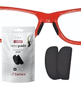 Setex Gecko Grip 1mm Anti Slip Eyeglass Nose Pads, (5 Black Pair) USA Made, Innovative Microstruc...