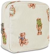 AMZMA Small Pouches for Purse Cute Mini Cosmetic Bag with Zipper Aesthetic Corduroy Makeup Bags T...