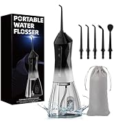 Water Dental Flosser Teeth Pick: Portable Cordless Oral Irrigator 320ML Rechargeable Travel Irrig...