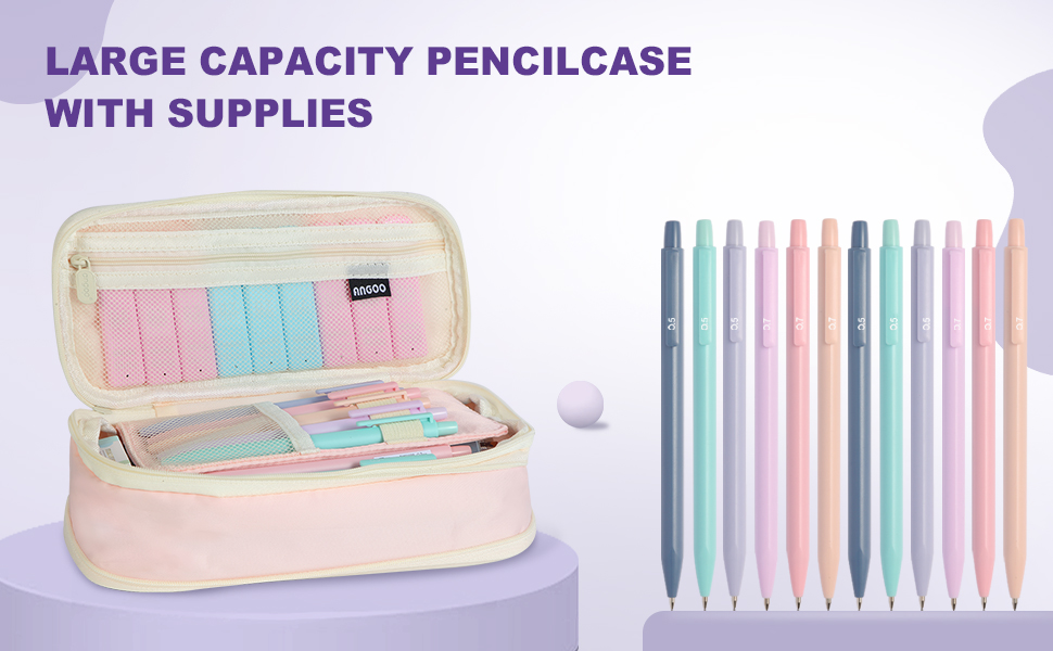 A+1 Large capacity pencil case with supplies