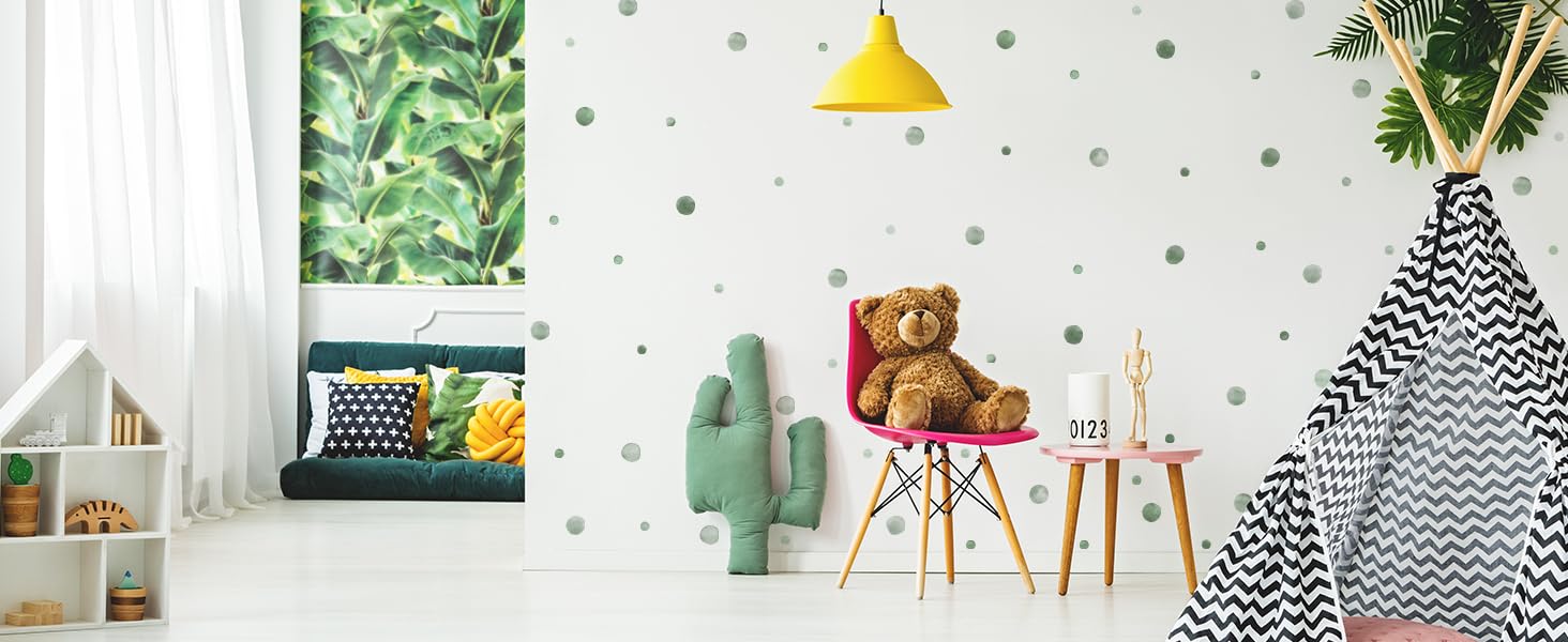Boho colorful polka dot wall sticker